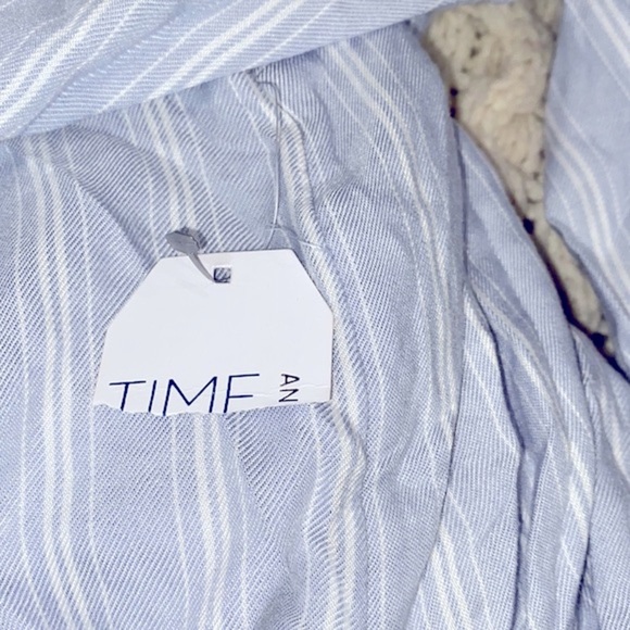 Time and Tru blue striped shirt dress size XLarge new with tags - Picture 6 of 8